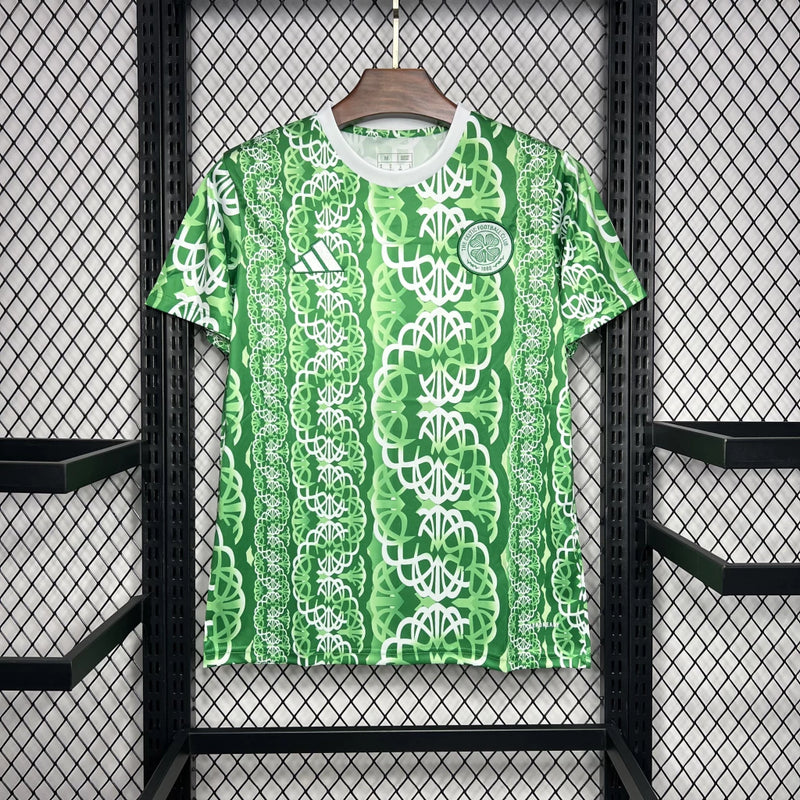 Camisa Celtic Pré-Jogo 2024/25 Adidas Torcedor Masculina