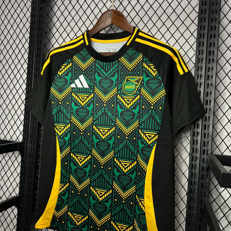 Camisa Jamaica Away II 2024/25 Adidas Torcedor Masculina verde, uniforme alternativo da seleção jamaicana, design vibrante, tecido leve e respirável, corte masculino."
camisa Jamaica Away 2024/25 verde
camisa Adidas Jamaica torcedor
camisa seleção Jamaica masculina
uniforme alternativo Jamaica 2024