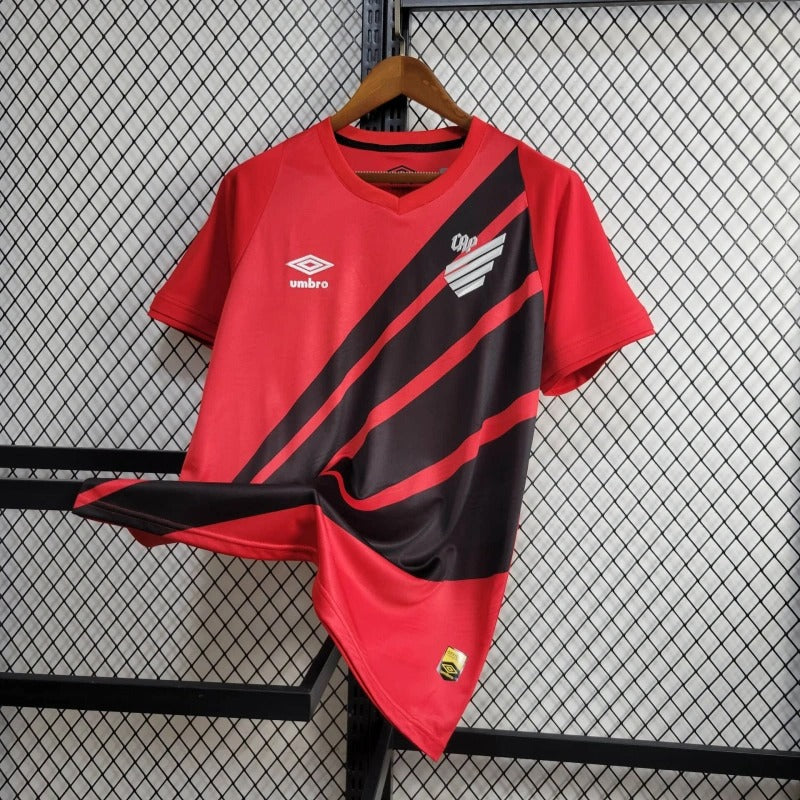 Camisa Athletico Paranaense Home 2024/25 Torcedor Masculina Adidas oficial vermelha e preta com listras