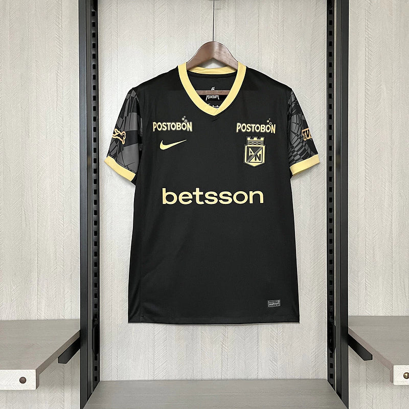 Camisa Atlético Nacional Away (2) 2025/26 Torcedor Masculina - Preto e Dourado