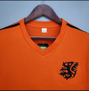 Camisa Holanda Retrô Home 1974 Torcedor Masculina - laranja