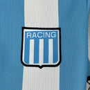 Camisa Racing Home I 2000/01 Adidas Retrô Masculina na cor azul, uniforme histórico do Racing Club da Argentina, modelo masculino retrô temporada 2000/01, confortável e respirável para torcedores e colecionadores.
