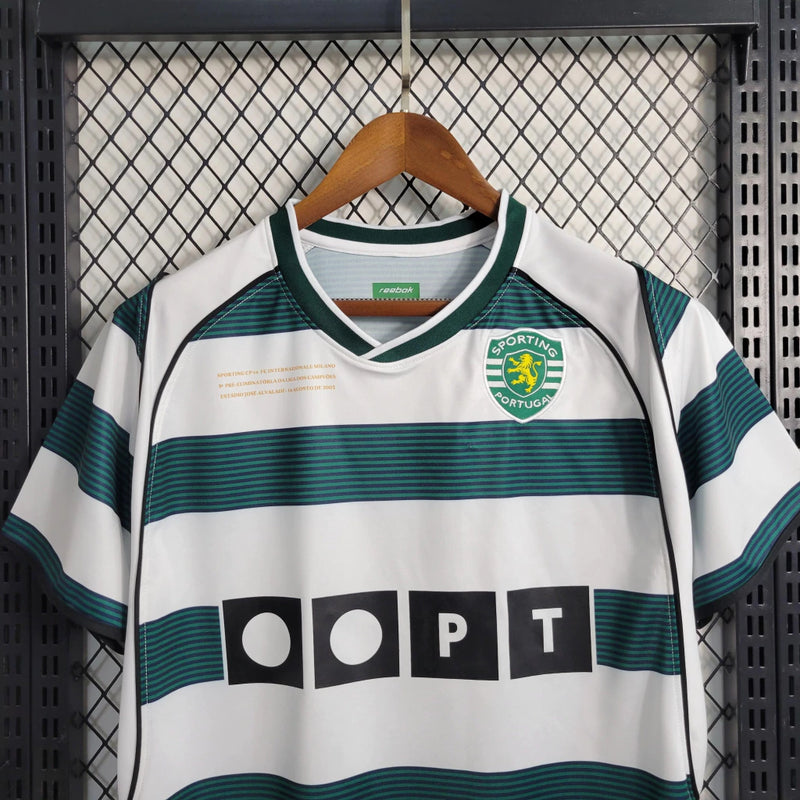 Camisa Sporting Home (1) 2002/03 Retrô torcedor Masculina