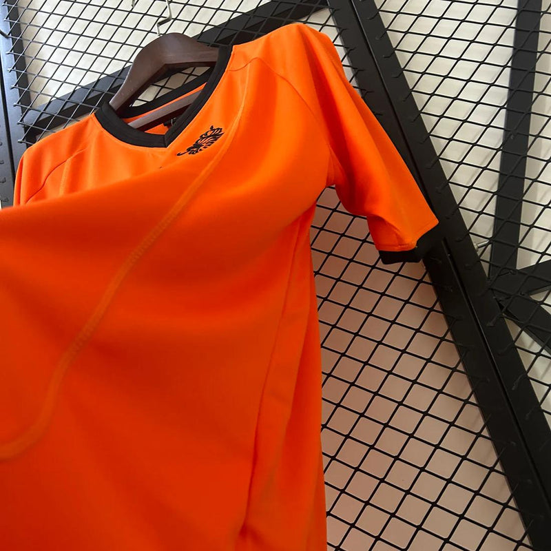Camisa Holanda Retrô Home 2000 Torcedor Masculina - laranja