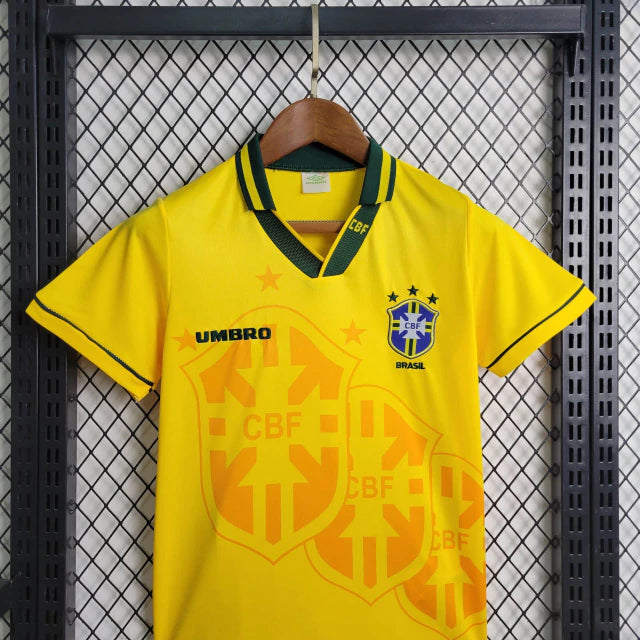 Kit Infantil Brasil Home (1) 1994 Umbro Retrô