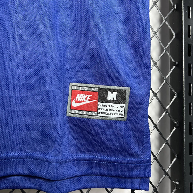 Camisa Boca Juniors Home (1) 1996/97 Nike Retrô Masculina azul com faixa amarela, escudo bordado e logo Nike estampado, modelo inspirado no uniforme oficial dos anos 90.