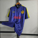 Camisa Club América Away II 1998/99 Adidas Retrô Masculina Azul, uniforme histórico anos 90, futebol mexicano, coleção retrô das Águias"