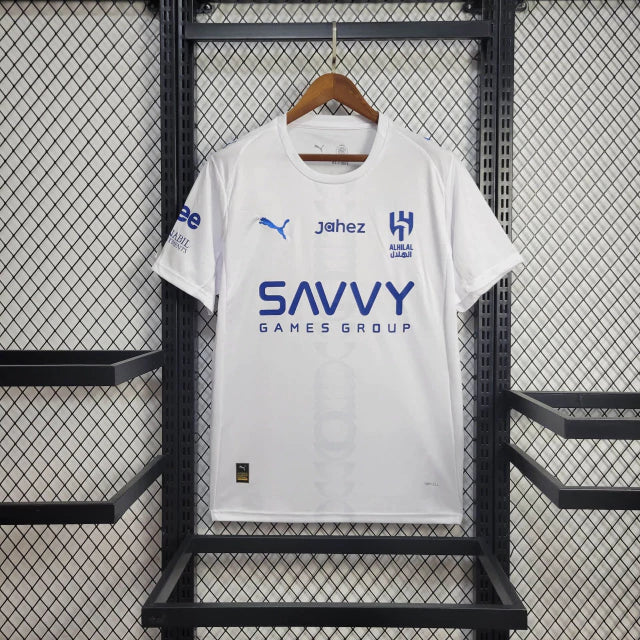 Camisa Al-Hilal (2) Away 2025/26 Puma Torcedor Masculina com escudo oficial bordado e logo da Puma, modelo de visitante do clube de futebol saudita.