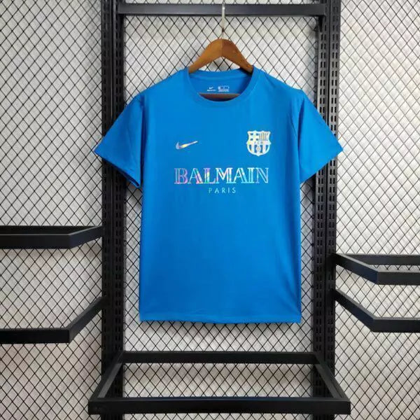 Camisa Barcelona x Balmain 24/25 Torcedor Masculino - Azul