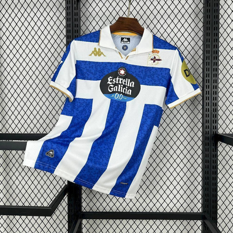 Camisa Deportivo La Coruna Home I 2025/26 Kappa Torcedor Masculina - Azul