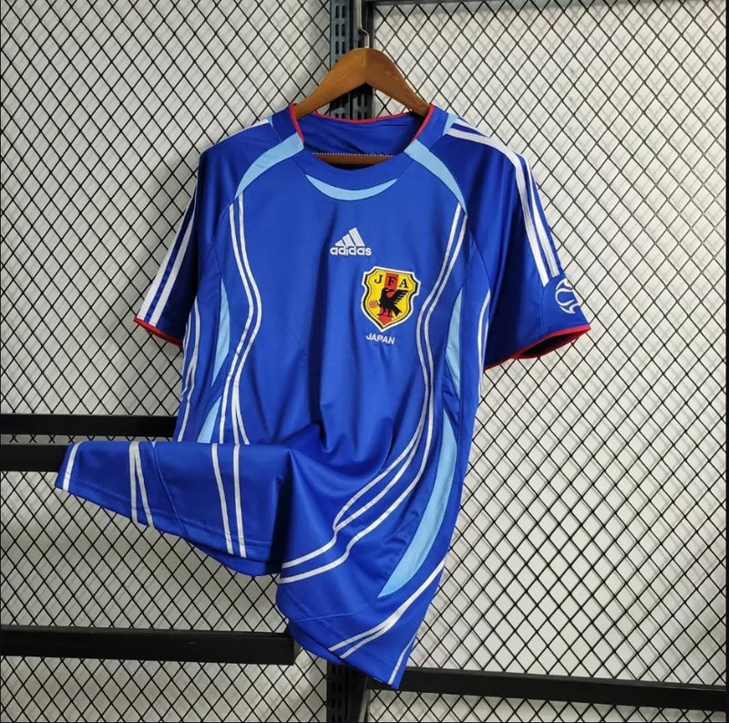 Camisa Japão Retrô Home 2006 Torcedor Masculina - azul