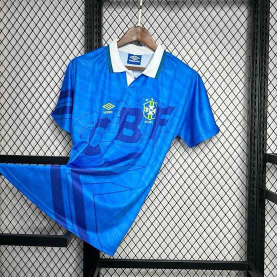 Camisa Retrô 94/95 Seleção Brasileira II Umbro Masculina - azul