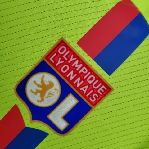 “Camisa Olympique Lyon Third III 2008/09 Umbro Retrô Masculina Amarelo Fluorescente, modelo clássico do Lyon com design vibrante, estilo retrô e conforto para torcedores e colecionadores