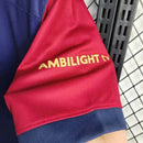 Camisa Barcelona Home 2024/25 Torcedor Masculina Nike oficial azul e grená com escudo bordado