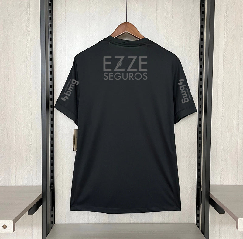 Camisa Corinthians 2024/25 Nike preta com todos os patrocinadores – modelo masculino