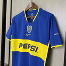 Camisa retrô Boca Juniors 2002/03 Nike masculina azul, clássica da Bombonera, ideal para colecionadores e torcedores, disponível na Wazemix.