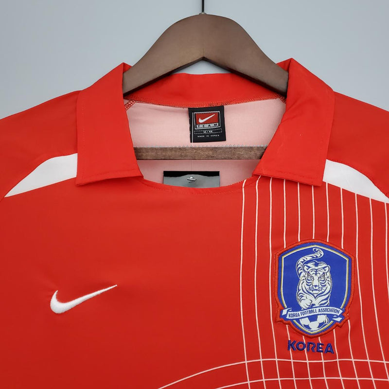 Camisa Coreia do sul Retrô 2002 Torcedor masculina - vermelho