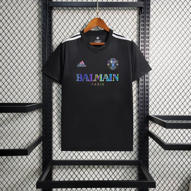 Camisa Manchester United 'Balmain' 2023/24 Adidas Torcedor Masculina
