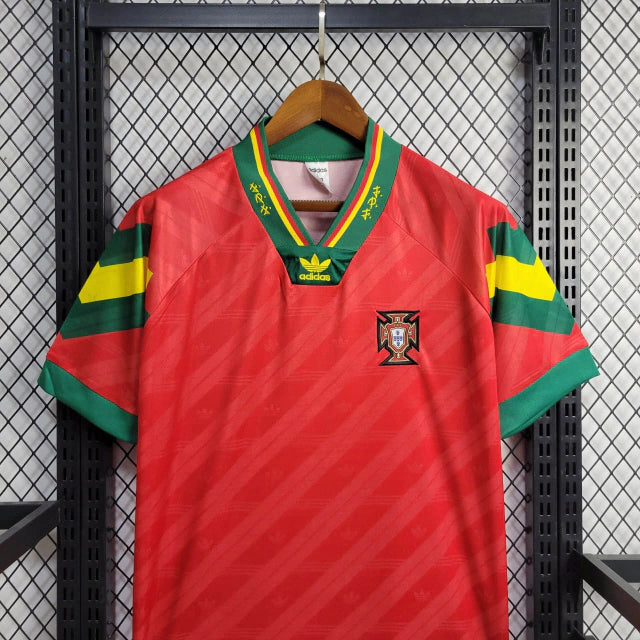 Camisa Portugal Retrô I 1992 Adidas Masculina torcedor - vermelha
