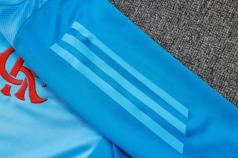 Conjunto Flamengo Treino 2025/26 Adidas masculino Azul Claro