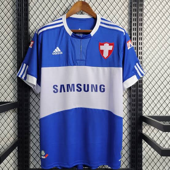 Camisa Retrô Palmeiras III 2019 - Masculina Adidas - Azul com detalhes brancos
