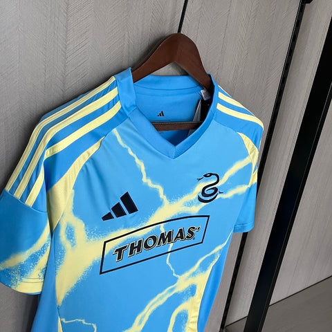 Camisa Philadelphia Union Voltage Away II 2025/26 Adidas Torcedor Masculina Azul, uniforme moderno MLS, conforto e estilo para torcedores apaixonados