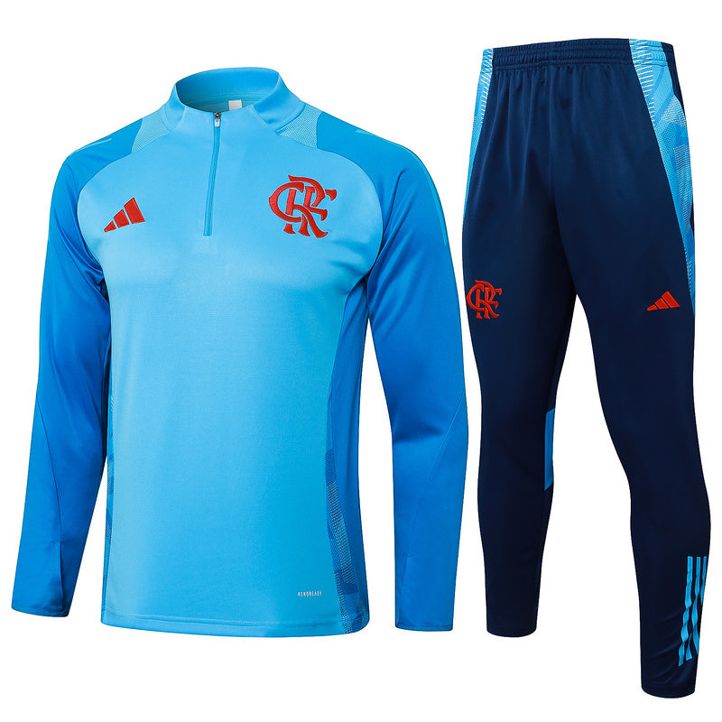 Conjunto Flamengo Treino 2025/26 Adidas masculino Azul Claro