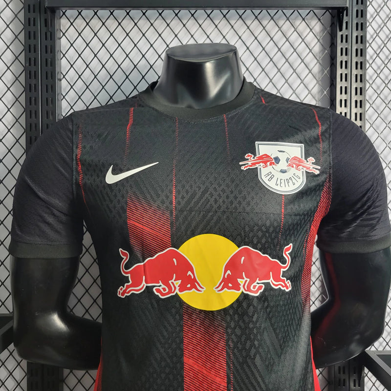 Camisa RB Leipzig Away II 2022/23 Nike Jogador Masculina - Preta e Vermelha