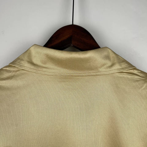 Camisa Barcelona Away II 2002/03 Nike Retrô Masculina - Dourada