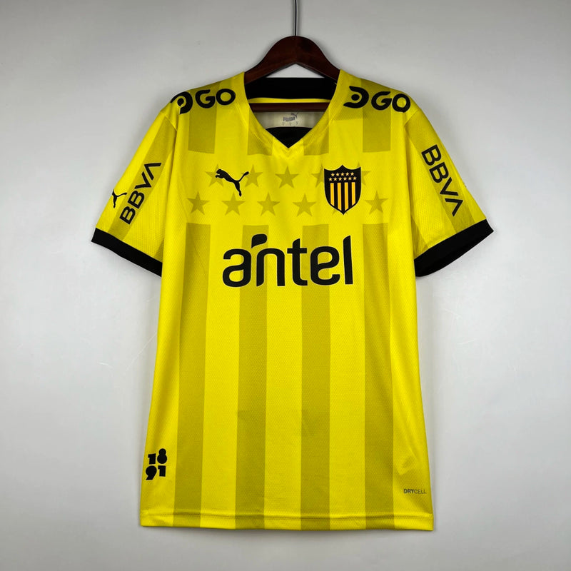 Camisa Peñarol Third III 2023/24 Torcedor Masculina Amarela, uniforme vibrante, futebol uruguaio, escudo bordado, tradição e conforto para torcedores"