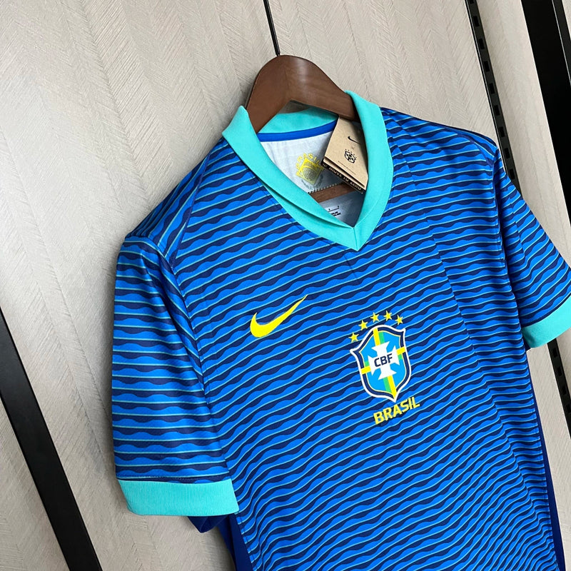 Camisa Brasil Home (1) 2024/25 Torcedor Masculina oficial, amarelo tradicional, escudo bordado e tecido respirável