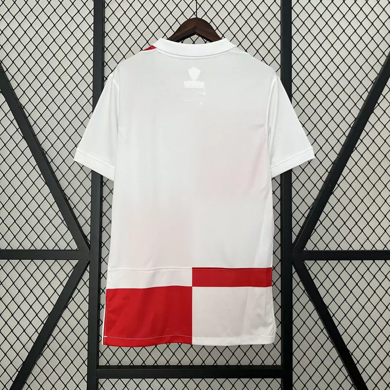 Camisa Croácia Home 2024/25 Masculina para torcedor, xadrez vermelho e branco, modelo oficial da seleção croata, ideal para fãs da Croácia