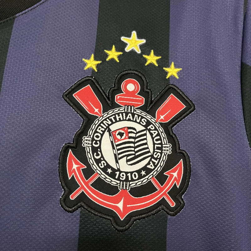Camisa Corinthians Third III 2009/10 Nike Retrô Masculina preta clássica, modelo histórico do Timão disponível na Wazemix, ideal para torcedores e colecionadores."