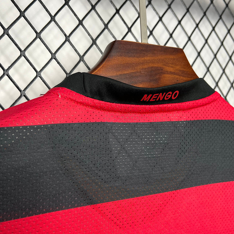 Camisa Flamengo I Retrô 2008/09 Torcedor Masculina - Vermelha com detalhes em Preto e amarelo
