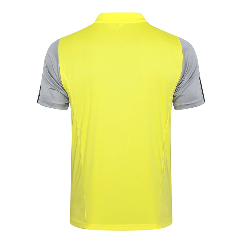 Kit Treino Flamengo 2024/25 Polo Amarela e Calça Preto