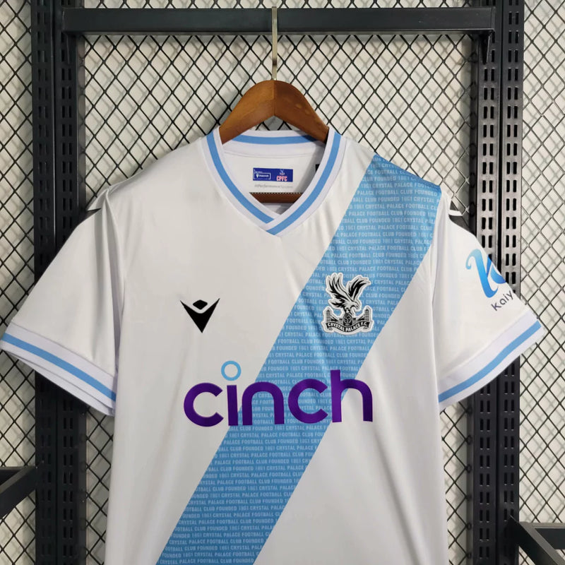 Camisa Crystal Palace Away 23/24 Torcedor Macron Masculina - Branco