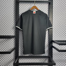 Camisa Vasco da Gama Third III 2021/22 Kappa Torcedor Masculina preta com faixa diagonal branca, escudo bordado e tecido leve respirável