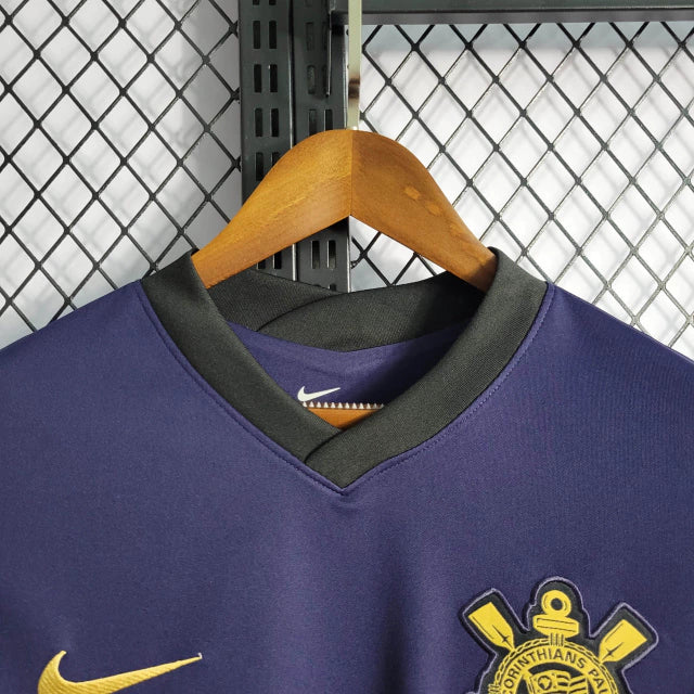 Camisa-Corinthians-third-terceira-2021-2022-Retro-nike-roxa-roxo-masculina-masculino-escudo-dourado-memphis-depay-yuri-alberto-camisa-tres-3-azul-escuro-timao