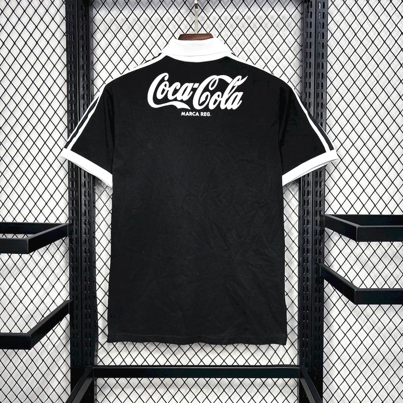 Camisa Vasco da Gama Home I 1988/89 Adidas Retrô Masculina, com listras pretas e brancas, escudo bordado do clube e design clássico de manga curta"