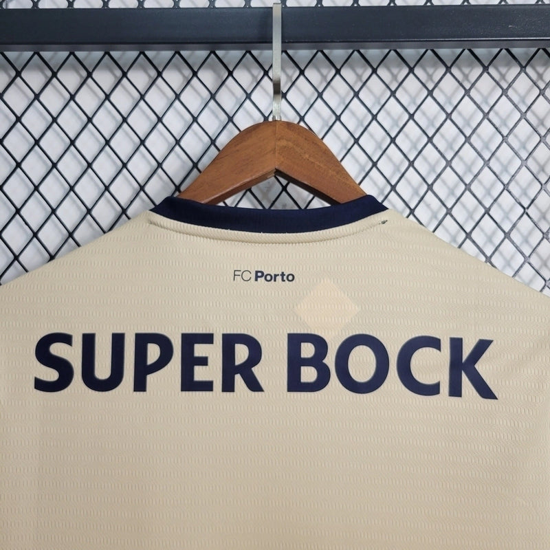 Camisa Porto Away 23/24 - New Balance Torcedor Masculina - Bege