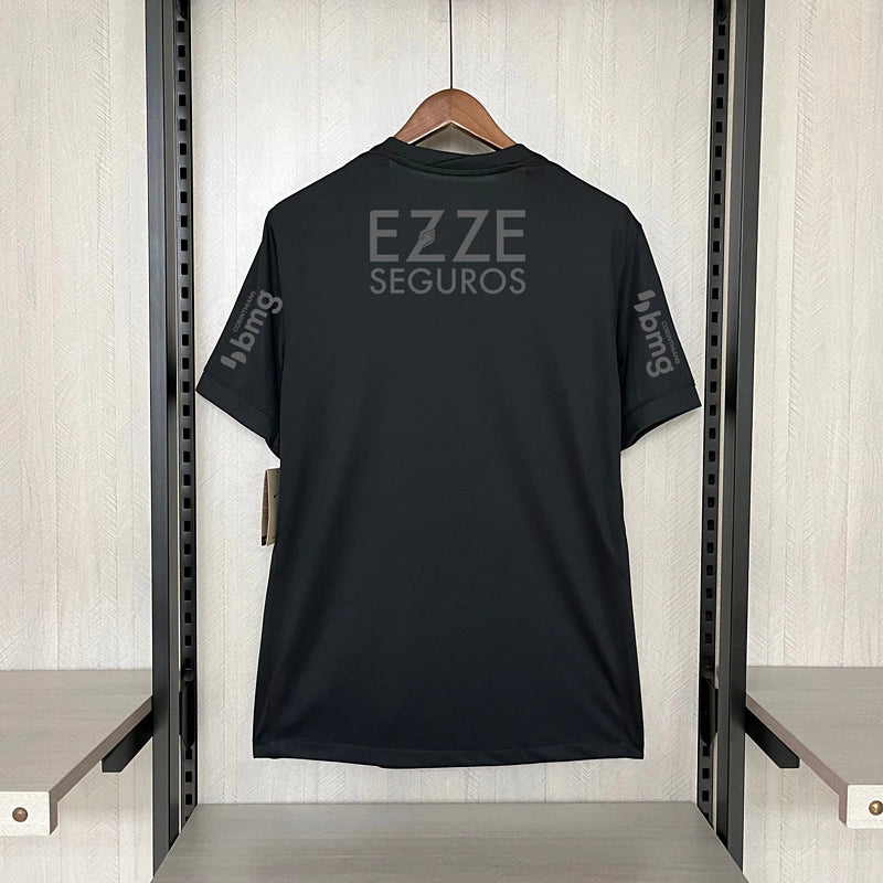 Vista traseira da Camisa Corinthians Away 2024/25 Nike, modelo torcedor masculino com detalhes brancos e gola arredondada.