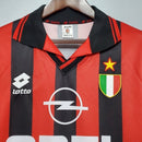 Camisa AC Milan Home I 1996/97 Lotto Retrô Masculina - Vermelha e Preta