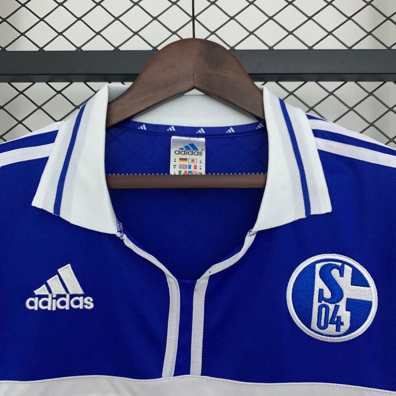 Camisa Schalke 04 Home I 2000/01 Adidas Retrô Masculina - Azul