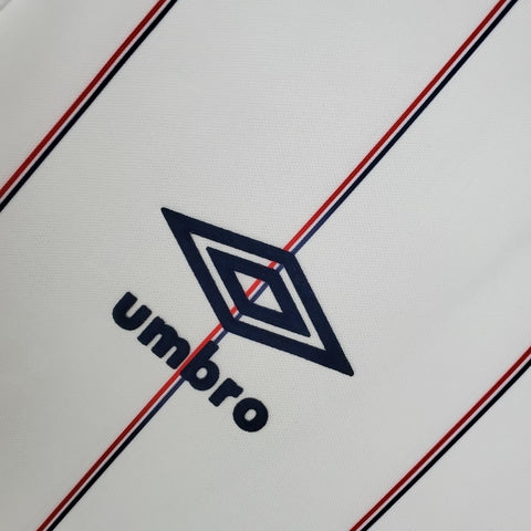 Camisa Rangers FC Away  II 1983/84 Umbro Retrô Masculina - Branca