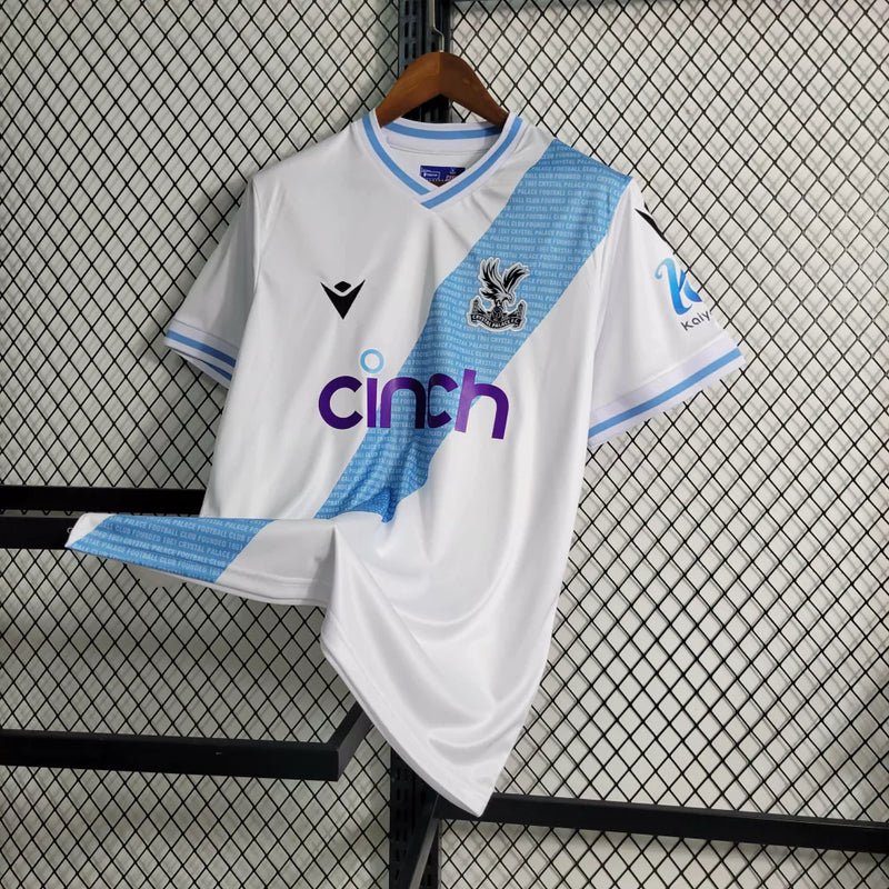Camisa Crystal Palace Away 23/24 Torcedor Macron Masculina - Branco