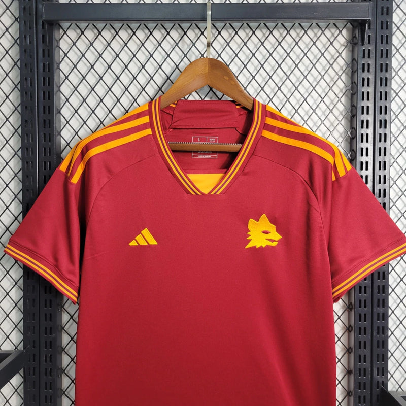 Camisa Roma Home (1) 2023/24 Adidas Torcedor Masculina