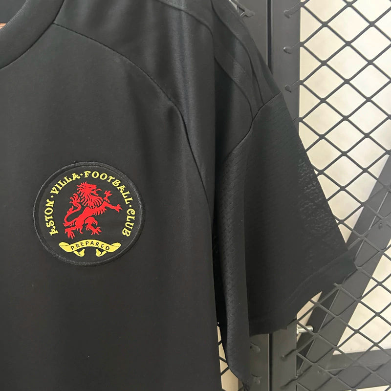 Camisa Aston Villa 150 anos  2025/26 Torcedor Masculina - preta