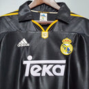 Camisa Real Madrid Away II 1998/99 Adidas Retrô Masculina - Preta