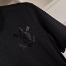 Camisa Corinthians Away II 2024/25 Nike Torcedor Masculina - modelo preto, uniforme de visitante do Timão, escudo do clube e logo Nike em destaque.