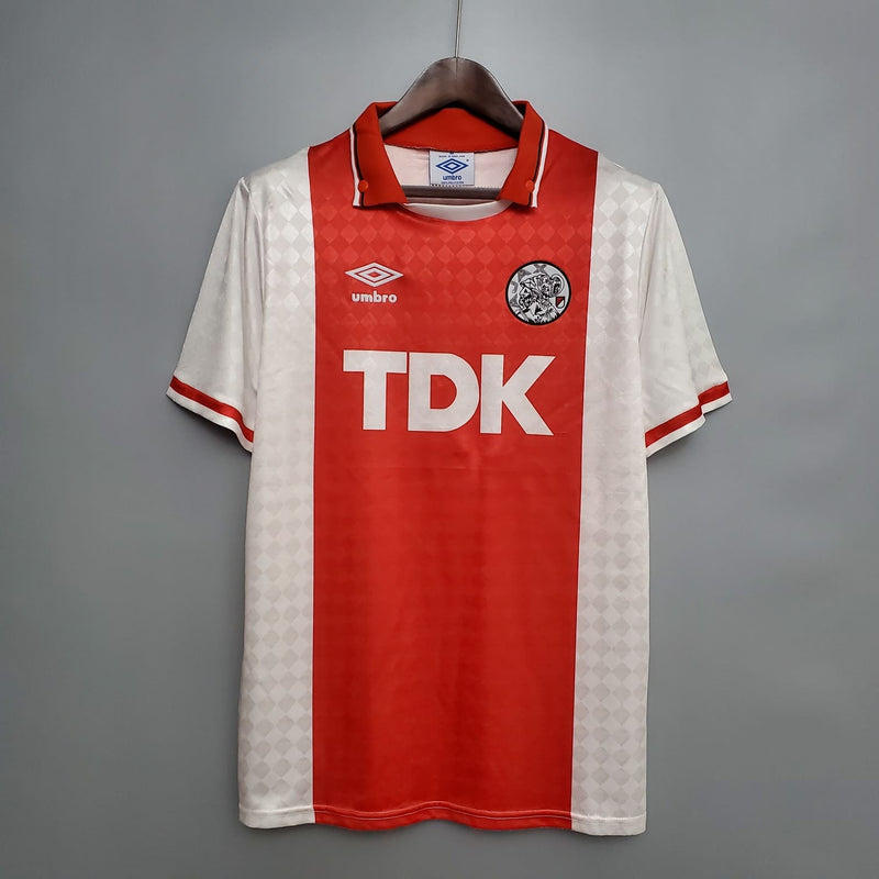 Camisa Ajax Retrô Home 1990/91 Umbro Torcedor Masculina